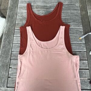 A New Day Light Pink and Terracotta Tank Top